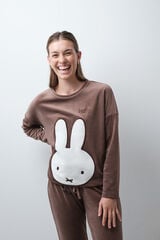 Women'secret Pijama larga Miffy 3D caf&eacute;