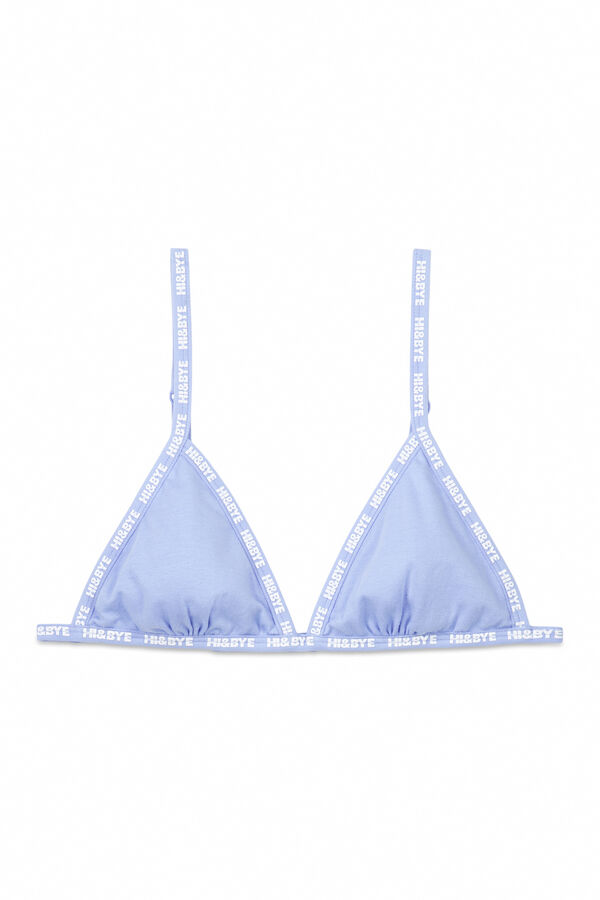 Womensecret Sujetador triangular relleno fijo azul azul