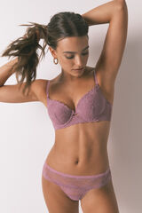 Women'secret Brasier GORGEOUS push-up de encaje rosa rosa