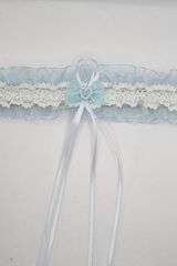 Ivette Bridal Liga Ivette Bridal tul y encaje detalle coraz&oacute;n azul