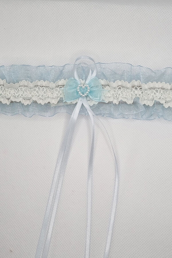 Ivette Bridal Liga Ivette Bridal tul y encaje detalle coraz&oacute;n azul