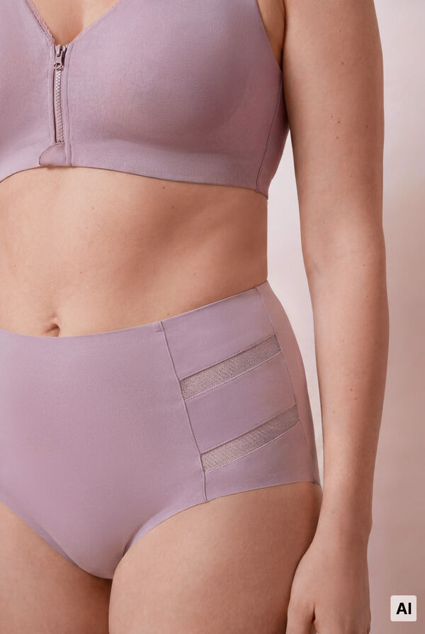 Women'secret Panty moldeadora de tiro alto deportiva lila morado/lila