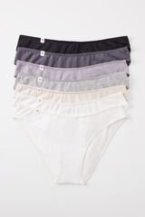 Womensecret Pack 7 panties clásicos algodón  blanco