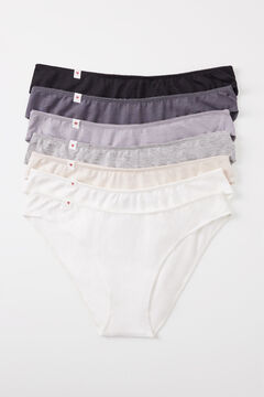 Womensecret Pack 7 panties clásicos algodón  blanco