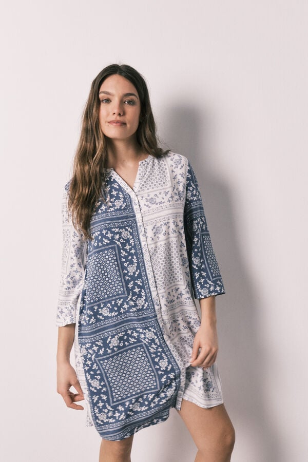 Women'secret Playera de dormir estampado bandana estampado
