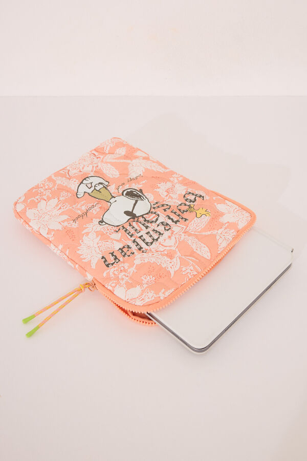 Womensecret Funda con relleno de nailon para tableta de Snoopy estampado