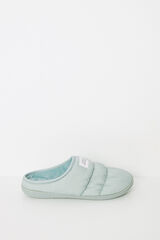 Womensecret Pantuflas nylon acolchado verde verde