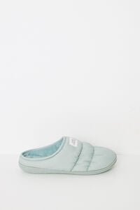 Womensecret Pantuflas nylon acolchado verde verde
