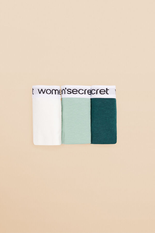 Womensecret Pack 3 panties algodón logo  verde