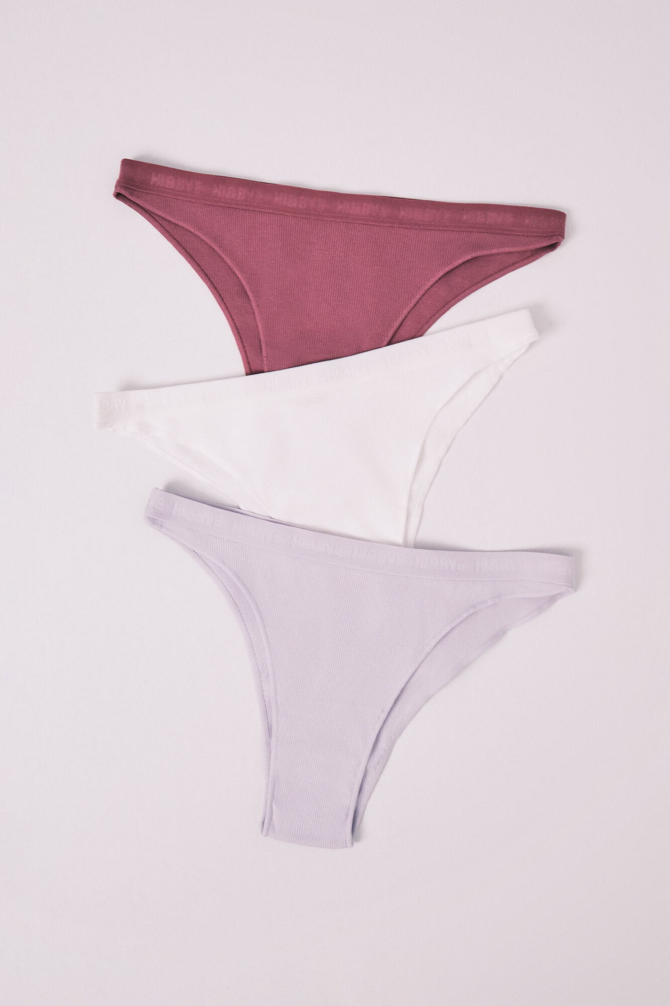 HI&BYE Pack 3 panties brasile&ntilde;os lila
