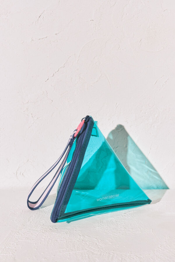 Women'secret Bolsa triangular azul verde
