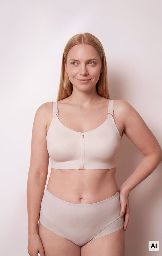 Women'secret Panty moldeadora de tiro alto de malla beige caf&eacute;