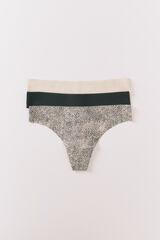 Womensecret Pack de 3 tangas color caqui oscuro kaki