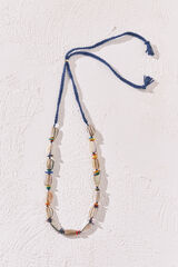 Women'secret Collar de cuerda con perlas blanco
