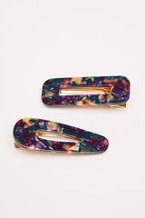 Womensecret Pack 2 clips pelo multicolor estampado