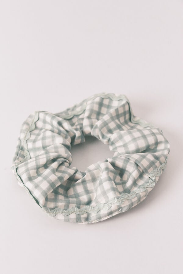 Women'secret Scrunchie maxi vichy verde azul