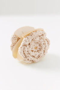 Womensecret Pinza pelo flor blanca marfil