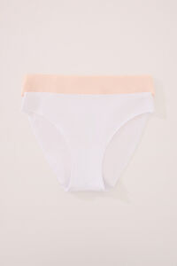 Womensecret Pack de 2 panties clásica de algodón  blanco