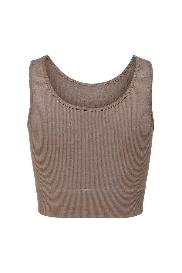 Only Play Top sin costuras caf&eacute;