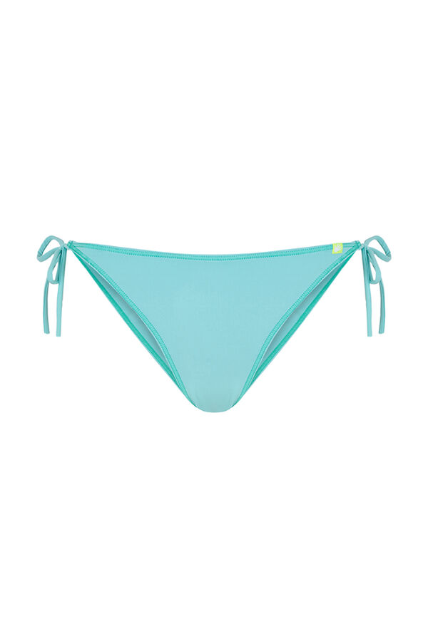 Womensecret Panty de bikini con tirantes color turquesa verde