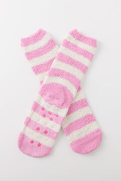 Womensecret Calcetines tricot borreguito rayas estampado