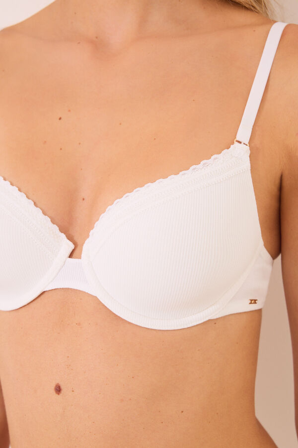 Womensecret BEAUTIFUL Brasier clásica con relleno de algodón color brasier marfil