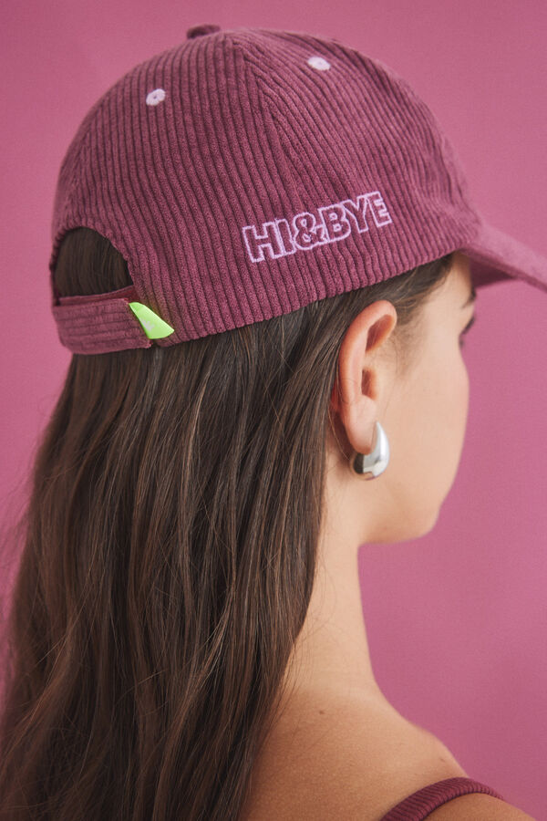 Womensecret Gorra pana granate logo púrpura