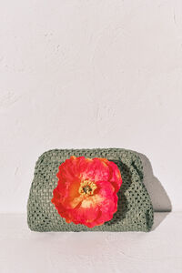 Women'secret Neceser grande de rafia con flor