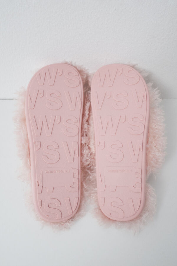 Women'secret Pantunflas de peluche rosa rosa