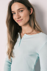 Women'secret Pijama larga cuadros Vichy de algod&oacute;n verde verde