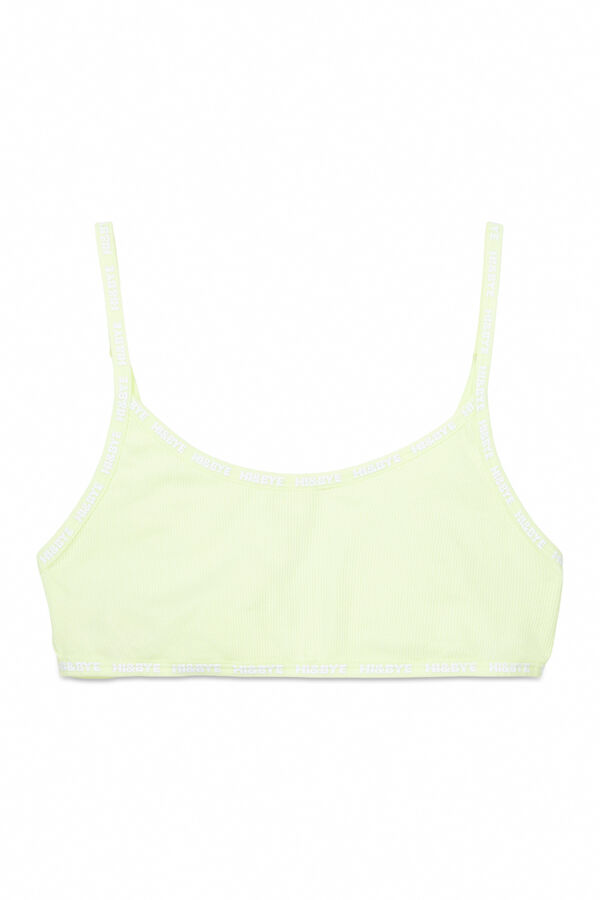 Womensecret Brasier de algodón con copas extraíbles en color amarillo amarillo