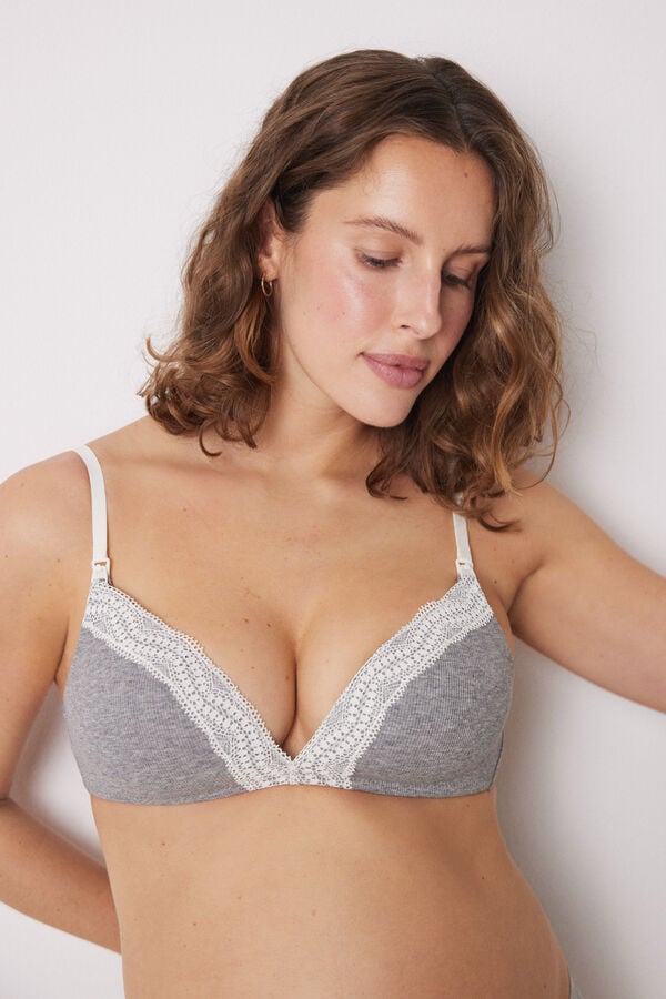 Womensecret CHARMING Brasier "maternity" triangular gris gris