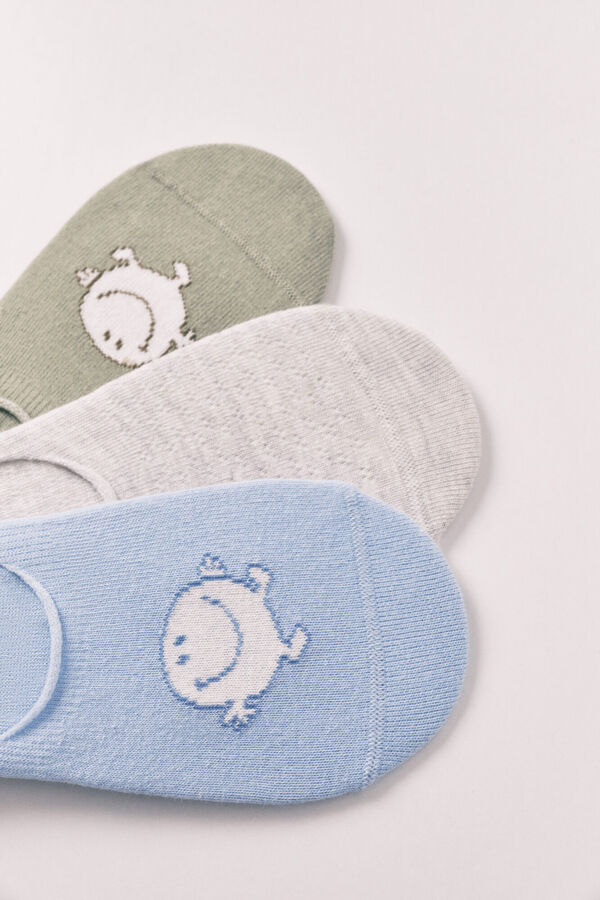Women'secret Pack 3 calcetines invisibles estampado Mr.Men estampado