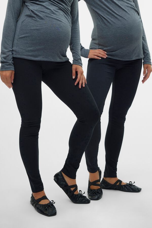 Mamalicious Pack 2 Leggins largos Maternity negro
