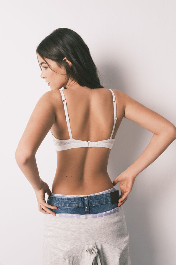 HI&BYE Brasier push up de algod&oacute;n gris gris