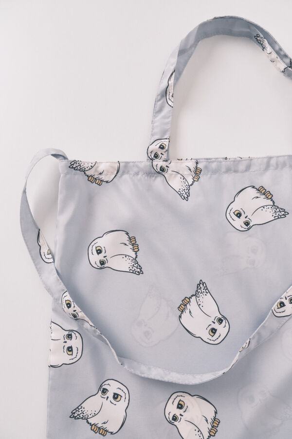 Women'secret Llavero-bolsa plegable gris Hedwig estampado