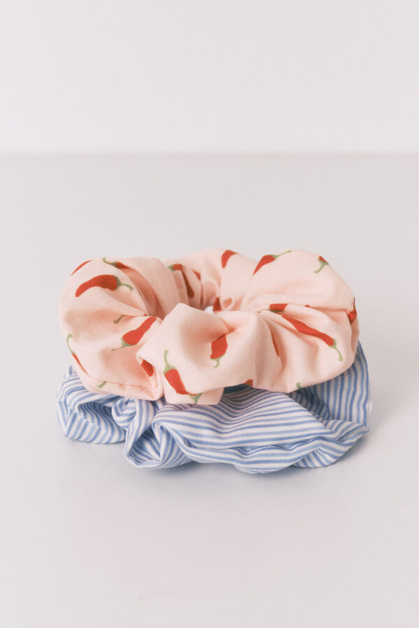 Women'secret Paquete de 2 coleteros con estampado de chiles y rayas azules azul