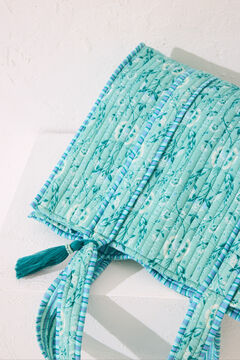 Womensecret Bolsa guateada print flores y rayas estampado
