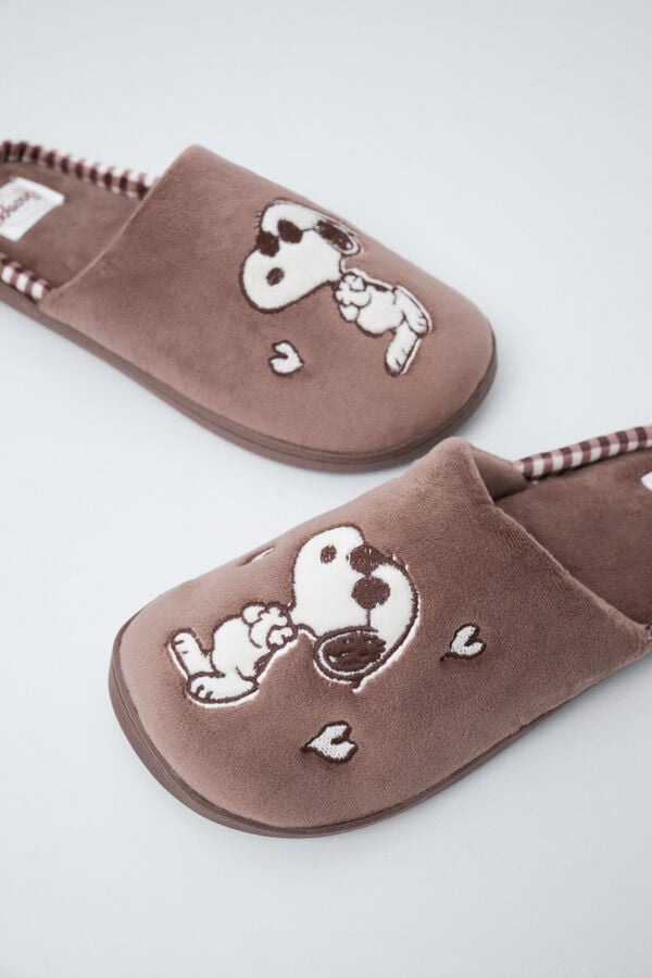 Women'secret Pantuflas Snoopy caf&eacute;