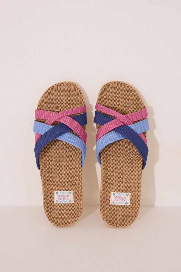 Womensecret Chanclas de tirantes azul claro azul
