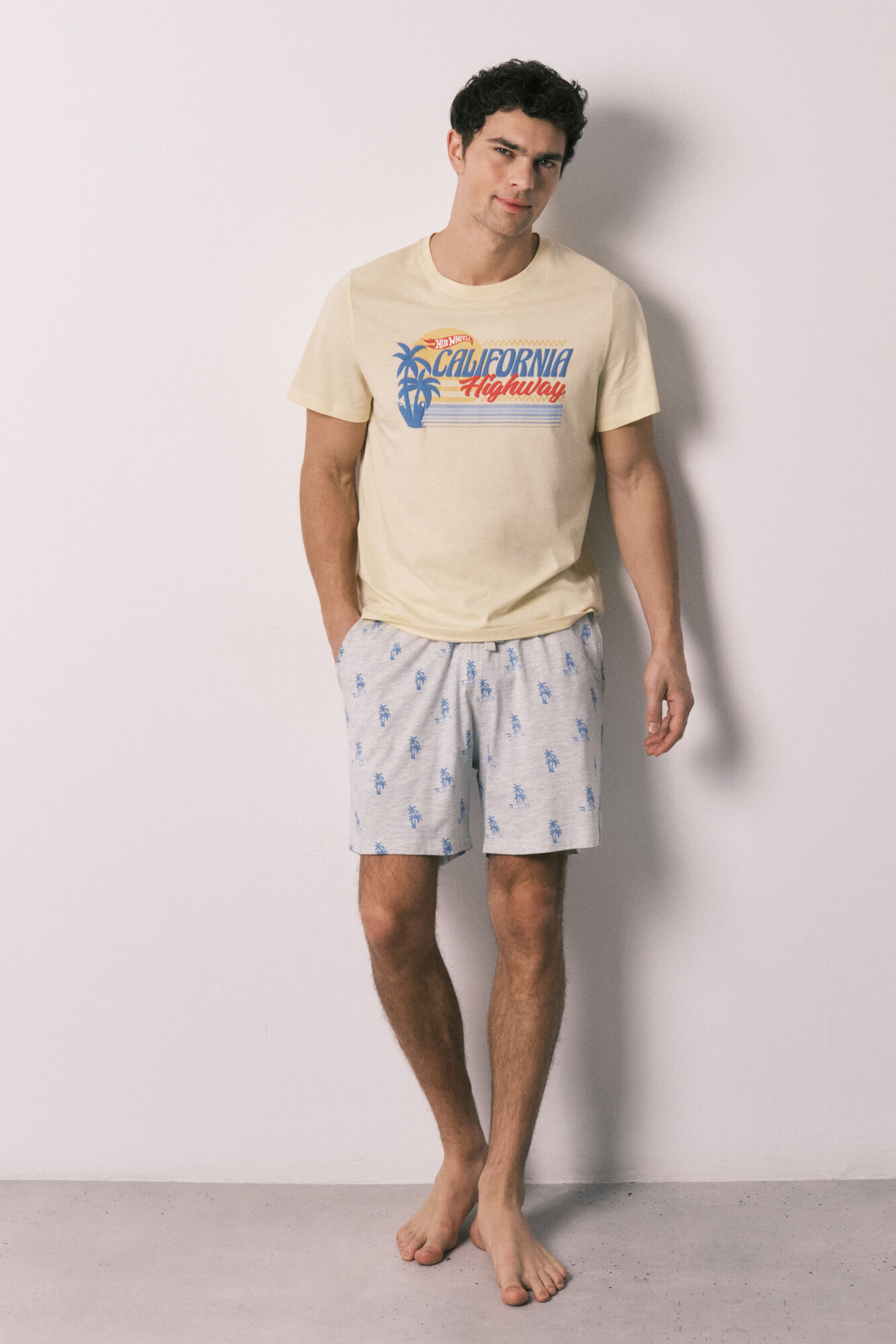 Women'secret Pijama corta de hombre de algod&oacute;n Hotwheels California