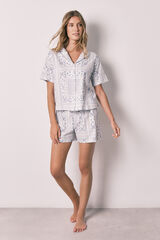 Women'secret Pijama corta camisera de algod&oacute;n estampado bandana estampado