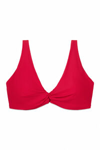 Womensecret Top de bikini con cuello halter y capacidad roja rojo
