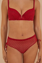 Womensecret Panty brasileño ancho plumetí rojo rojo
