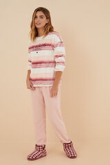 Womensecret Pijama polar degradado La Vecina Rubia rosa