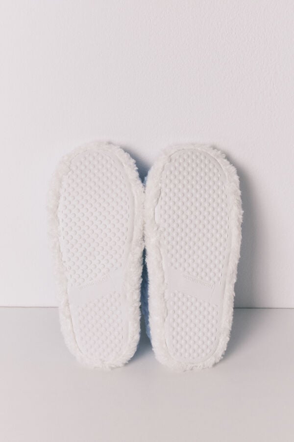 Women'secret Pantuflas cerradas de borreguito Snoopy azul