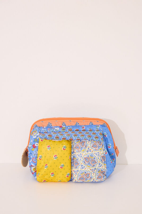 Womensecret Neceser mediano de patchwork Smiley azul
