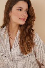 Womensecret Pijama camisera satín rombos blanco