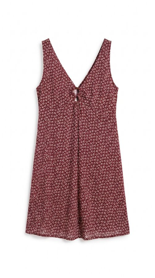 Women'secret Vestido corto estampado p&uacute;rpura