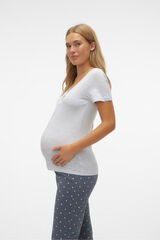 Mamalicious Pijama larga de premamá y lactancia gris